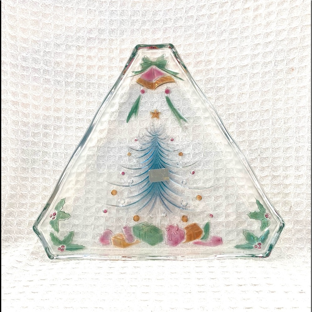 Mikasa Triangular Dish With Christmas Tree Japan